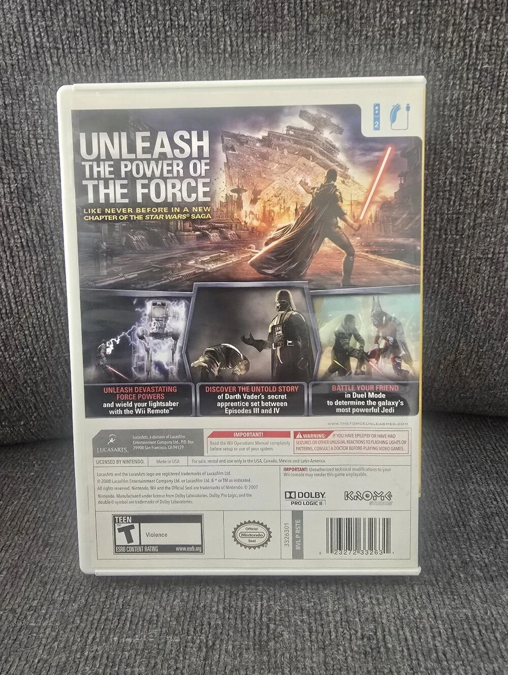 Star Wars: The Force Unleashed (Wii) - Black Case